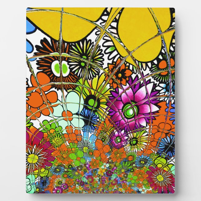 Latest Colourful Amazing Floral Pattern Design Art Plaque (Front)