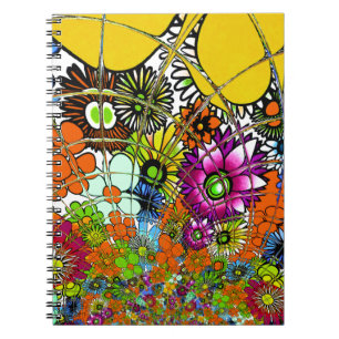 Latest Colourful Amazing Floral Pattern Design Art Spiral Notebook