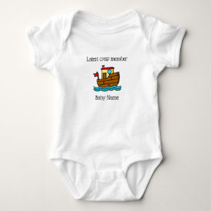 Latest Crew Member Tug Boat Personalised Baby Bodysuit