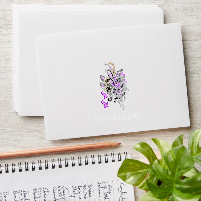 latest Custom Text Logo  Envelopes (Stacked)