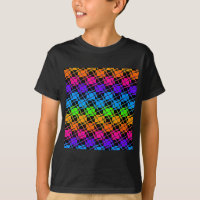 Latest Edgy Colourful Chequered Rainbow Pattern  