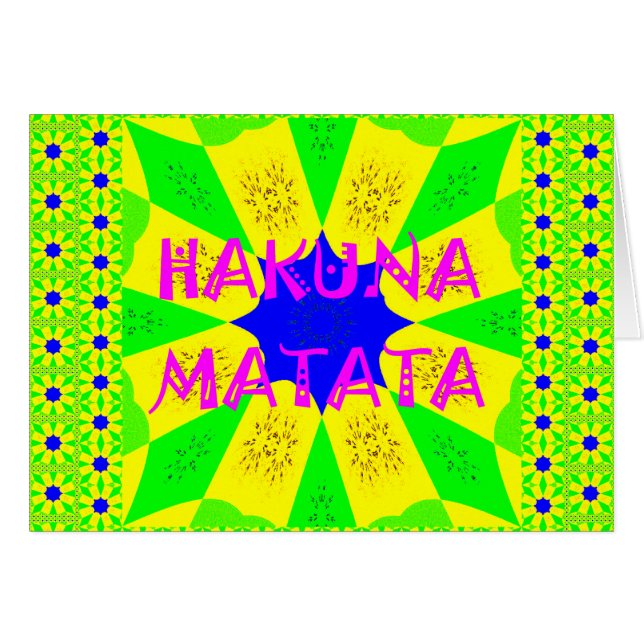 Latest Hakuna Matata Beautiful Amazing Design Colo (Front Horizontal)