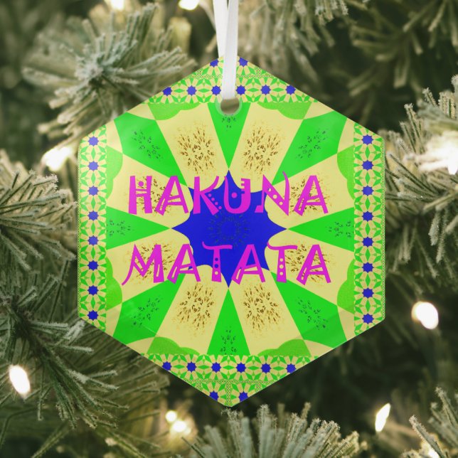 Latest Hakuna Matata Beautiful Amazing Design Colo Glass Tree Decoration (Insitu)