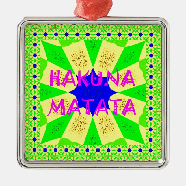 Latest Hakuna Matata Beautiful Amazing Design Colo Metal Tree Decoration (Front)