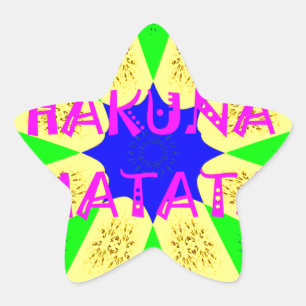 Latest Hakuna Matata Beautiful Amazing Design Colo Star Sticker