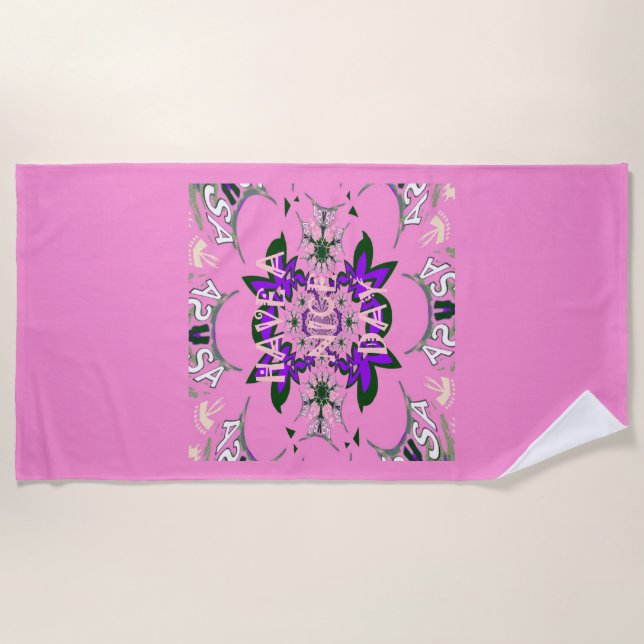 Latest Have a Nice bright Day Beach Towel (Front)