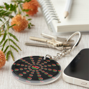 Latest Kenya Polk dot  Flag Design Key Ring