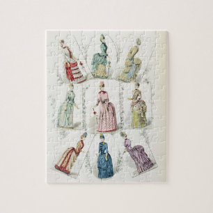 Latest Paris Fashions, nine day dresses in a fashi Jigsaw Puzzle