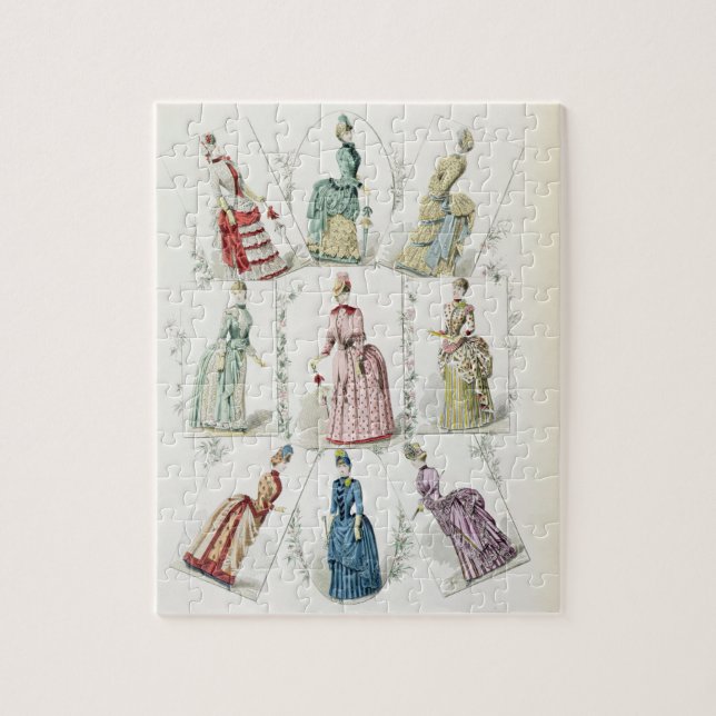 Latest Paris Fashions, nine day dresses in a fashi Jigsaw Puzzle (Vertical)