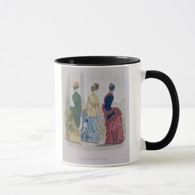 Latest Paris Fashions, three day dresses in a fash Mug (Right)