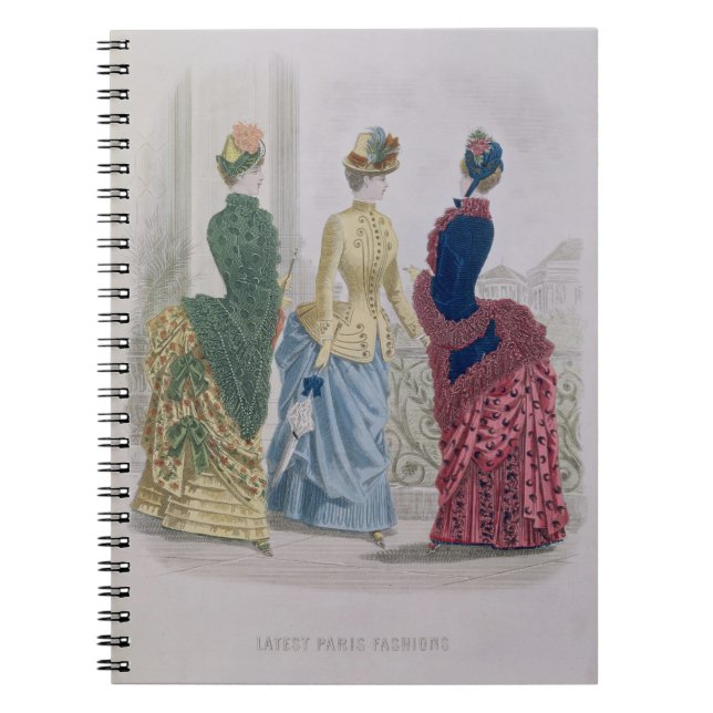 Latest Paris Fashions, three day dresses in a fash Notebook (Front)