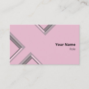 Latest Pink Geometric Triangle Shapes Business Card