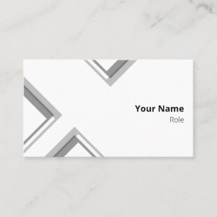 Latest White Geometric Triangle Shapes Business Card