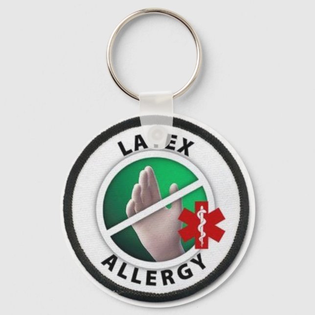Latex Allergy Key Ring (Front)