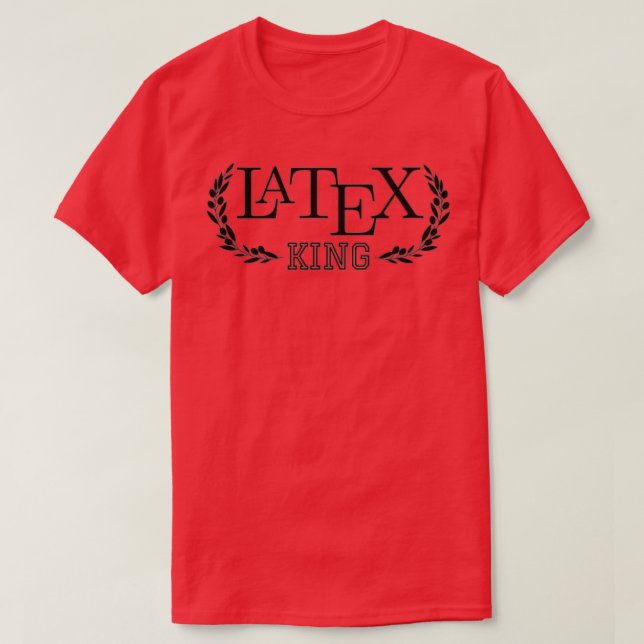 LaTex Typesetting Program Sticker T-Shirt (Design Front)