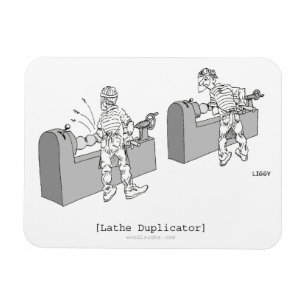 Lathe Duplicator Cartoon Premium Flexi Magnet