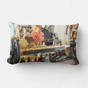 Lathe in Wood Shop Lumbar Cushion