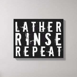 Lather Rinse Repeat Trendy Bathroom Wall Decor
