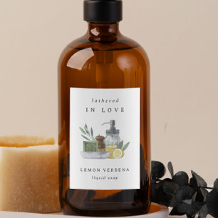 "Lathered in Love" Bridal Shower Soap Favor Label