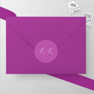 Lathyrus Purple Minimalist Wedding Classic Round Sticker