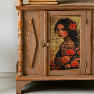 Latin America Woman Decoupage Tissue Paper