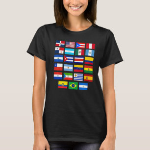 Latin American Flags Hispanic Heritage Month T-Shirt