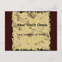 Latin Amor Vincit Omnia LOVE CONQUERS ALL THINGS