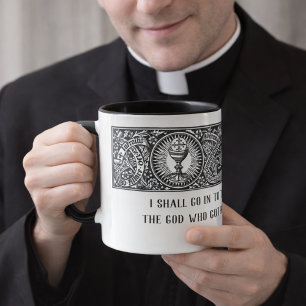 Latin Catholic Religous Prayer Priest Two-Tone Coffee Mug