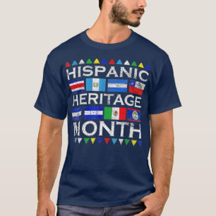 Latin Countries Flag Latino National Hispanic Heri T-Shirt
