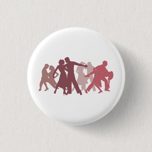 Latin Dancers Illustration 3 Cm Round Badge (Front)
