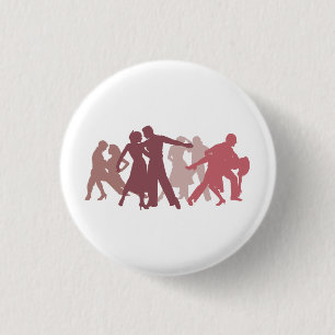Latin Dancers Illustration 3 Cm Round Badge