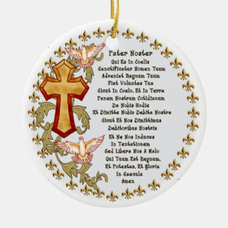 Latin Lords Prayer  Ornament
