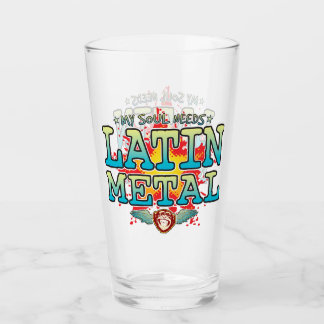 Latin Metal Soul Glass Tumbler