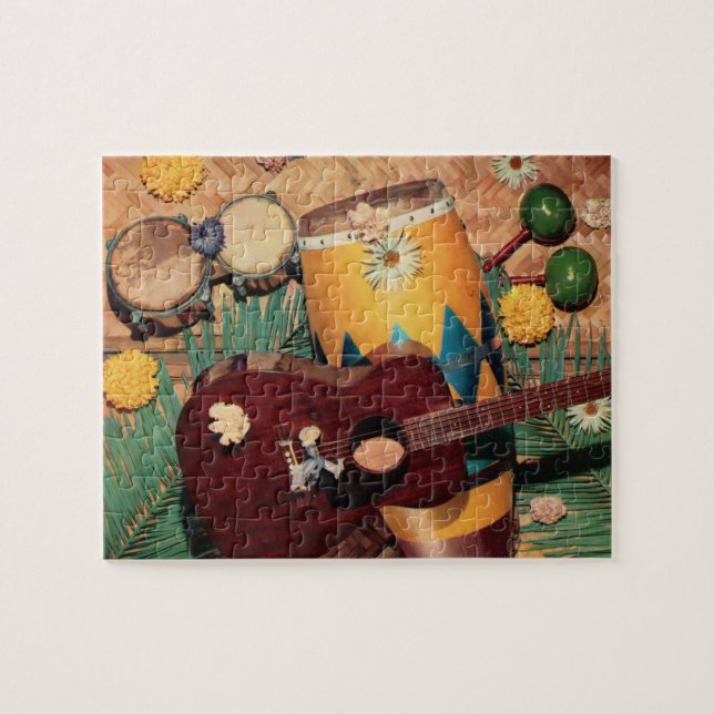Latin music instruments jigsaw puzzle (Horizontal)
