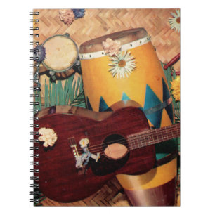 Latin music instruments spiral notebook