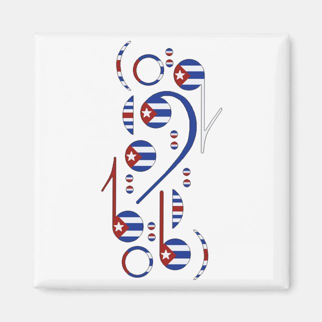 Latin Music Notes Magnet (Front)