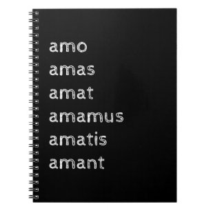 Latin Notebook, Amo amas amat  Notebook