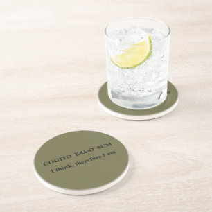 Latin Phrase Cogito ergo sum Coaster