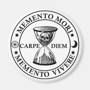 Latin Phrase - Seize the Day - Memento Mori Magnet