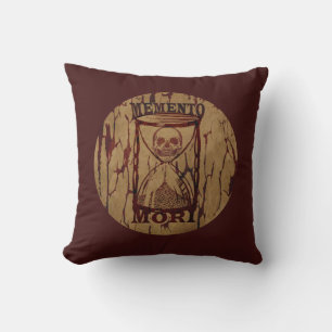 Latin Phrase - Seize The Day - Memento Mori Skull Cushion