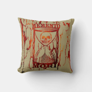 Latin Phrase - Seize The Day - Memento Mori Skull Cushion