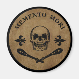 Latin Phrase - Seize the Day - Memento Mori Skull Magnet