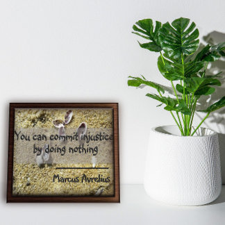 Latin quote by Seneca justice motivation poster