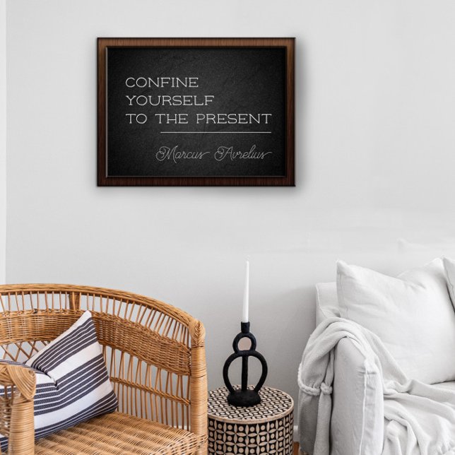 Latin quote Confine yourself  charcoal poster (Creator Uploaded)