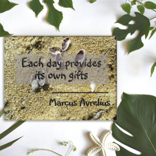 Latin quote Each day provides its gift poster