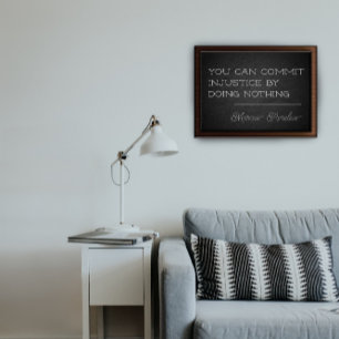 Latin quote  justice motivation poster