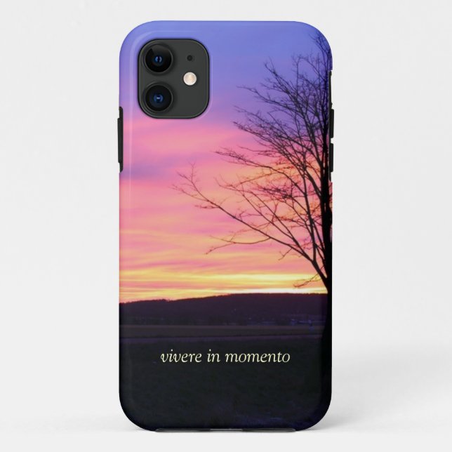 Latin Quote LIve in the Moment Case-Mate iPhone Case (Back)