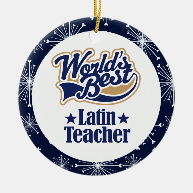 Latin Teacher Gift Ornament (Front)