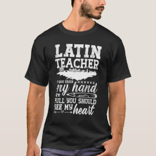 Latin Teacher Rome Language Lesson Student School T-Shirt