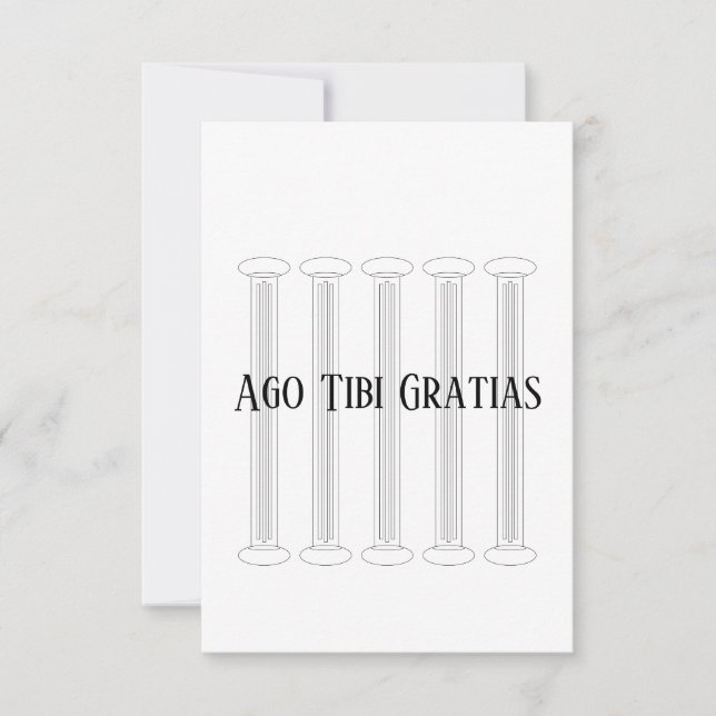 Latin Thank You Card (Front)